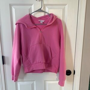 Athleta Pink Quarter-Zip Hoodie